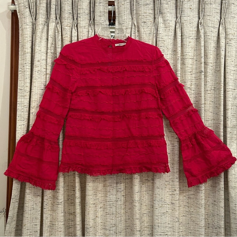 Ulla Johnson Grace Lace Bell Sleeve Blouse - 2
